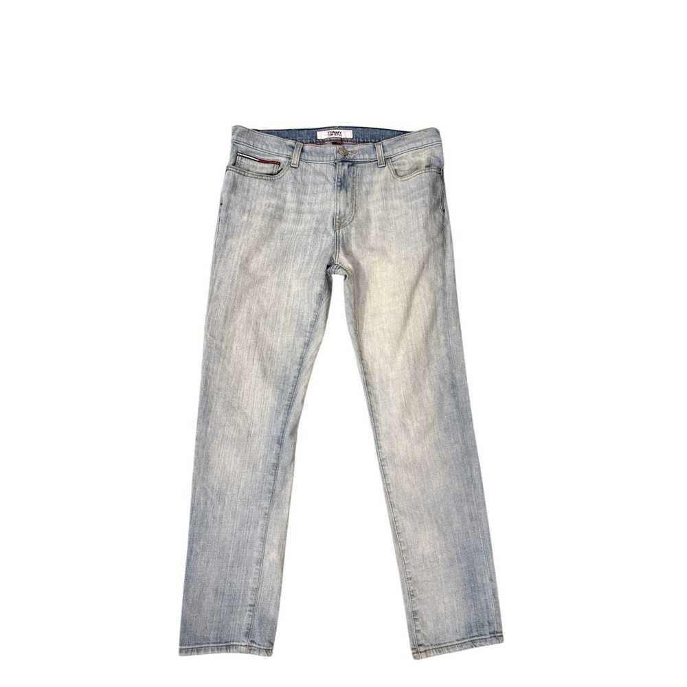 Tommy Jeans Straight Leg Jeans Mens 33x29 Light‎ Wash Stretch Denim